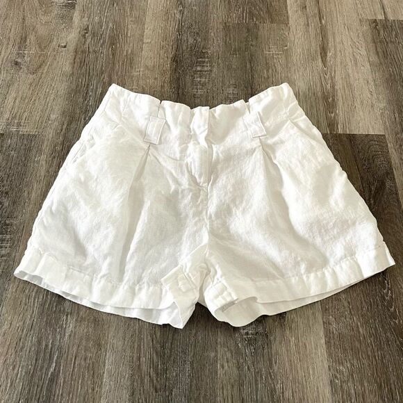 L'AGENCE Hillary Paperbag White Shorts - Size: 25 - Picture 5 of 9